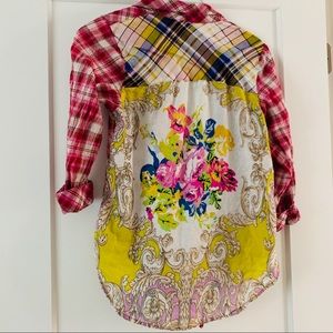 Aratta Silent Journey Plaid Linen Shirt